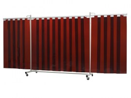Robusto Stellwand dreiteilig XL 435 cm mit Lamellen