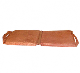 Schweißerkissen bis ca. 250°C kurzfristig, Außenhülle aus Spaltleder, Isolierung aus selbstverlöschendem Schaumstoff, Maße ca. 1500x600x40mm, mit integrierter Griffleiste