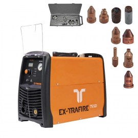 THERMACUT Plasma-Schneidanlage EX-TRAFIRE 75SD, 400V, mit Handschneidbrenner FHT-EX105RTXH 8m lang, im Worker-Set