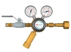 DRUVA®TEC Flaschendruckregler 100 m³/h, einstufig, Vordruck: 200 bar, Ausgangsdruck: 20 bar / EPDM / für inerte Gase und Gasgemische mit CO2 Anteil